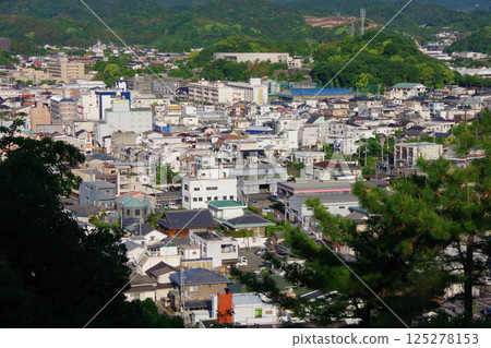 從愛媛縣四國中央市城山公園眺望川江高中 125278153