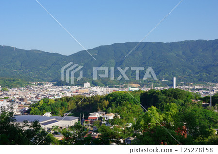 View of Kamibuncho from Shiroyama Park in Shikokuchuo City, Ehime Prefecture View of Kamibuncho from Shiroyama Park in Shikokuchuo City, Ehime Prefecture 125278158
