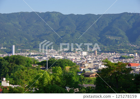 View of the Mishima-Kawanoe Interchange from Shiroyama Park in Shikokuchuo City, Ehime Prefecture View of the Mishima-Kawanoe Interchange from Shiroyama Park in Shikokuchuo City, Ehime Prefecture 125278159