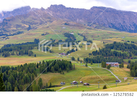 Dolomites Alpe di Siusi, Italy landscape Dolomites Alpe di Siusi, Italy landscape 125278582