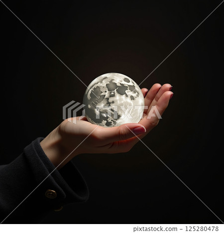 image of earth planet in hand 125280478