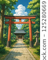 Summer shrine approach 125280669