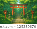 Shinto shrine and torii 125280670