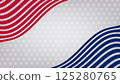 Wavy Red and Blue Stripes With Stars Forming a Patriotic Background for Celebrations or Events 125280765