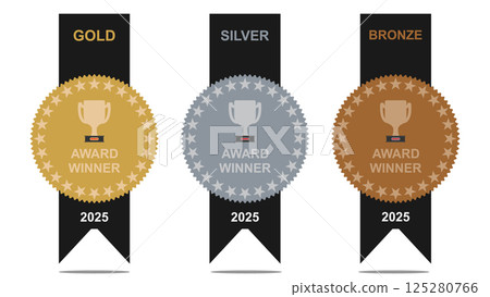 Competition Awards Showcasing Gold, Silver, and Bronze Honors for 2025 Achievements 125280766