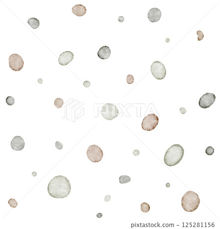 Seamless watercolor polka dot pattern. Playful and versatile pattern of scattering of hand-painted watercolor polka dots in a variety of soft pastel colors Seamless watercolor polka dot pattern. Playful and versatile pattern of scattering of hand-painted watercolor polka dots in a variety of soft pastel colors 125281156