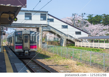 Spring scenery from Nishime Station 125281298