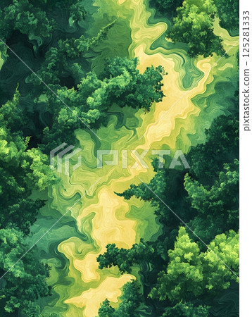 leaves and flowers pattern leaves and flowers pattern 125281333