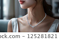 A woman in a dress 125281821