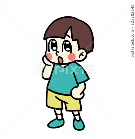 Retro boy (thinking) 125282648