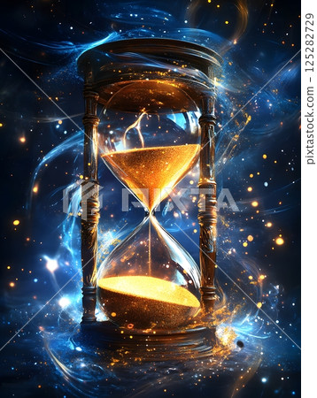 time concept with hourglass 125282729