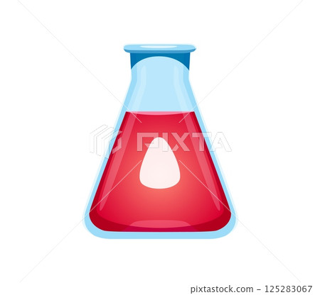 Medical cartoon font laboratory flask letter A. Medicine English alphabet font sign, medical isolated vector typeface element. Healthcare cartoon type letter or hospital kids ABC typeset symbol 125283067
