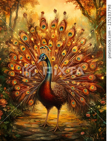 portrait of the peacock 125283798