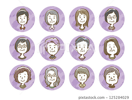 老年婦女的笑容 老年婦女的笑容 125284029