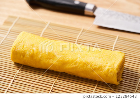 Freshly baked egg roll Freshly baked egg roll 125284548
