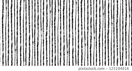 Grunge Charcoal Vertical Stripe Seamless Pattern 125284816