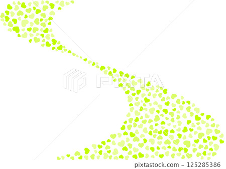 Heart pattern background Yellow-green 3 colors Heart Heart pattern background Yellow-green 3 colors Heart 125285386