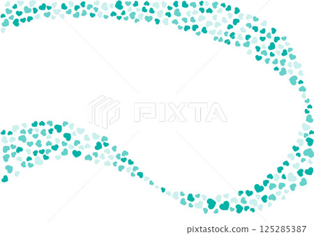 心形圖案背景綠色3種顏色心形 125285387