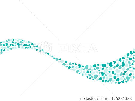 心形圖案背景綠色3種顏色心形 125285388