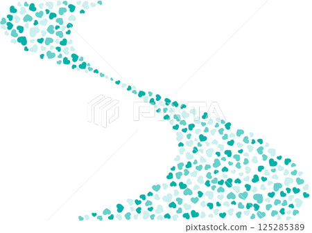 心形圖案背景綠色3種顏色心形 心形圖案背景綠色3種顏色心形 125285389