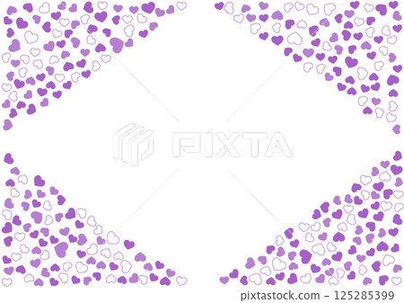 Heart pattern background Purple 3 colors Border and solid color Heart 125285399