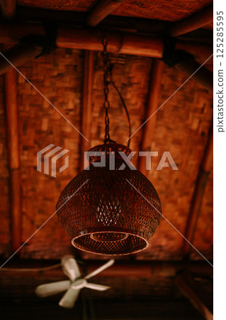 lamp hanging on the ceiling 125285595