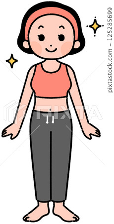 苗條的女士 125285699