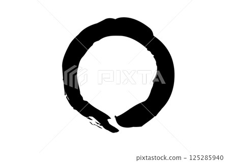 墨跡圓圈的向量圖 125285940