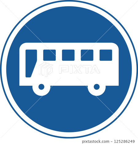 Single color illustration of sign - for authorized vehicles only Single color illustration of sign - for authorized vehicles only 125286249