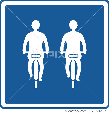 Color illustration of a sign (parallel movement allowed) Color illustration of a sign (parallel movement allowed) 125286404
