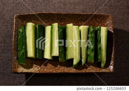 Cut cucumber Cut cucumber 125286603