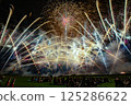 Fireworks blooming in the night sky 125286622