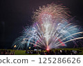 Fireworks blooming in the night sky 125286626
