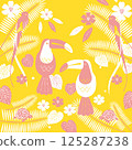 Tropical illustration in gentle colors 125287238