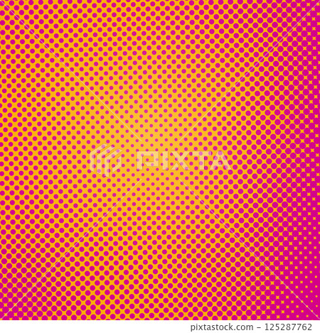 Pop art colorful comics book magazine cover. Polka yellow pink and pink background. Cartoon funny dotted retro pattern. Vector halftone illustration. Template design for poster, card, flyer Pop art colorful comics book magazine cover. Polka yellow pink and pink background. Cartoon funny dotted retro pattern. Vector halftone illustration. Template design for poster, card, flyer 125287762