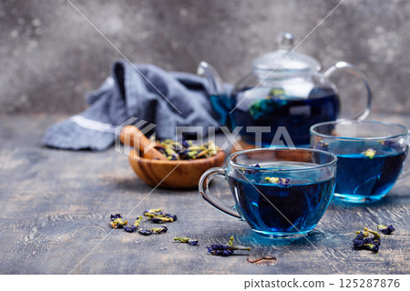 Blue tea Butterfly pea or anchan Blue tea Butterfly pea or anchan 125287876