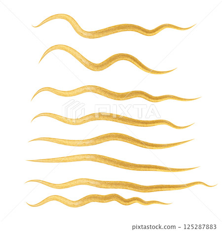 Watercolor golden smear on white background. Vector illustration for web, template, posters, card, decoration, wrapping paper. Contrast colorful colors abstract pattern. Textured waves Watercolor golden smear on white background. Vector illustration for web, template, posters, card, decoration, wrapping paper. Contrast colorful colors abstract pattern. Textured waves 125287883