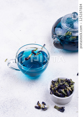 Blue tea Butterfly pea or anchan Blue tea Butterfly pea or anchan 125287884