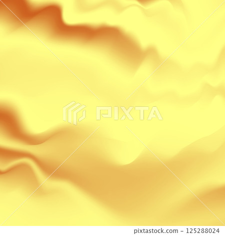 Silk yellow background. Abstract vector pattern with copy space. Liquid wave texture, smooth drapery wallpaper. Wedding fabric, satin. Wavy design for banner, card, postcard, backdrop Silk yellow background. Abstract vector pattern with copy space. Liquid wave texture, smooth drapery wallpaper. Wedding fabric, satin. Wavy design for banner, card, postcard, backdrop 125288024