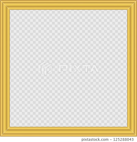 Squared golden vintage textured wooden frame for your design. Vintage cover. Place for text. Vintage antique gold beautiful frames for paintings or photographs. Template vector illustration Squared golden vintage textured wooden frame for your design. Vintage cover. Place for text. Vintage antique gold beautiful frames for paintings or photographs. Template vector illustration 125288043