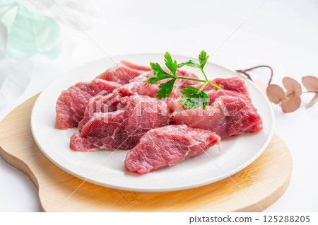 Pork thigh lean meat 125288205