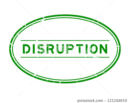 Grunge green disruption word oval rubber seal stamp on white background Grunge green disruption word oval rubber seal stamp on white background 125288659
