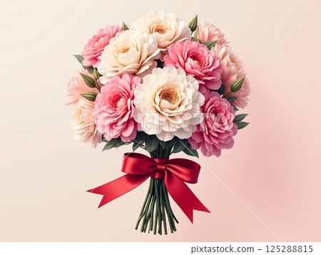 Carnation bouquet Photo style illustration Carnation bouquet Photo style illustration 125288815