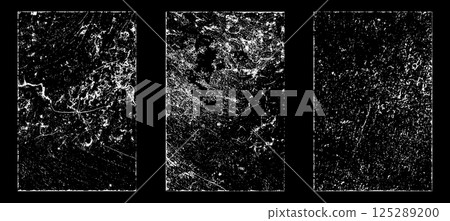 Black and white grunge. Distress overlay texture. Abstract surface dust and rough dirty wall background concept. Distress illustration simply place over object to create grunge effect. Vector EPS10. 125289200