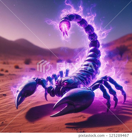 Desert scorpion illustration 125289467