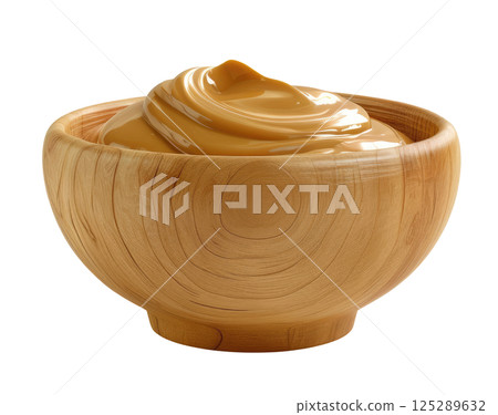 Bowl with Peanut Butter 125289632