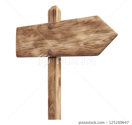Wooden Arrow Sign Board 125289647
