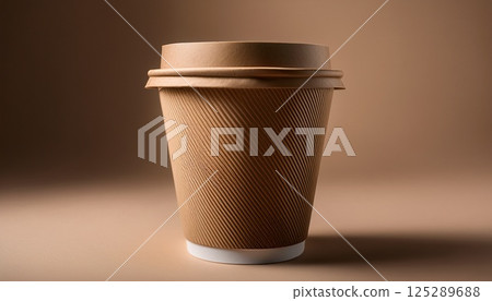 Illustration of coffee in a paper cup Illustration of coffee in a paper cup 125289688