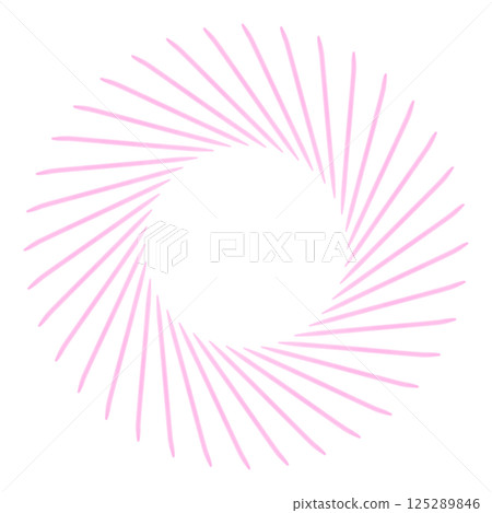 Long circular frame with red lines 125289846