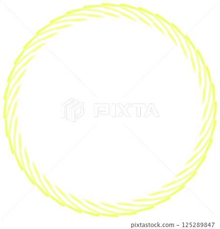 Yellow line circular frame 125289847